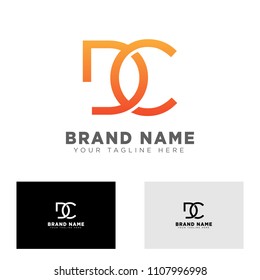 DC letter logo template vector illustration graphic design