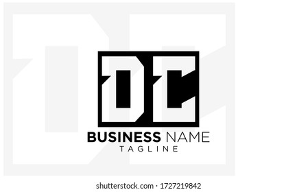 DC letter logo template vector illustration graphic design
