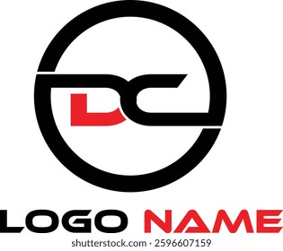 DC letter logo template vector illustration graphic design