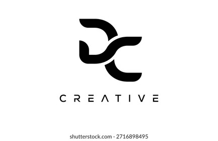 Logotipo de monograma de letra DC para identidade de marca criativa moderna