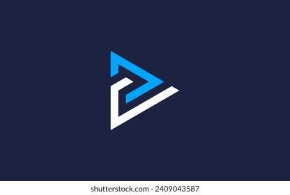 dc letters with play logo icon design vector design template inspiration