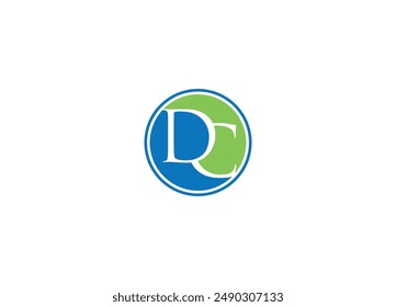 DC Logo Design with Creative Modern vector iicon template