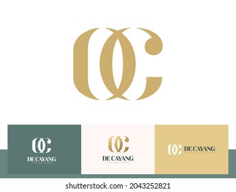 DC Logo Elegant Monogram logo. Letter D and letter C typographic Icon.Intertwined lettering sign. DC Luxury Alphabet. Modern, Elegant, Luxury Style Characters for Company Bran Identity. 