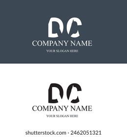 DC logo initial letter luxury royal logo. template symbol. modern golden luxury logo. abstract monogram vector letter mark brand fashion. icon  business monogram boutique font Clothing minimalist.
