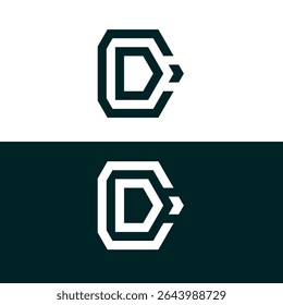 DC monogram comapny emblem vector element