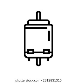 dc motor electronic component line icon vector. dc motor electronic component sign. isolated contour symbol black illustration