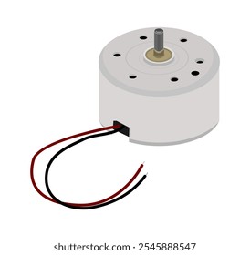 dc motor fan brushed realistic vector design