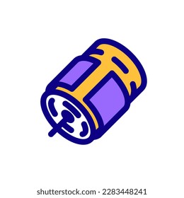 DC Motor Icon in Filled Outline Style on White Background