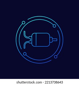 DC motor icon, linear design