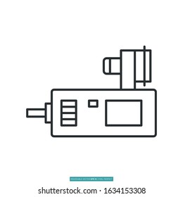 DC motor icon vector illustration logo template for many purpose. Isolated on white background.