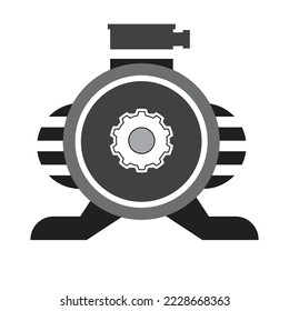 A dc motor with rotor - Electrical illustration - Mechanical vector , Machinery icon