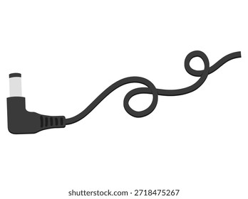 Ilustração do conector do cabo de alimentação CC