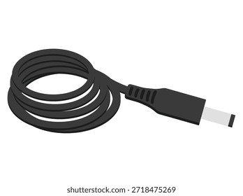 Ilustração do conector do cabo de alimentação CC