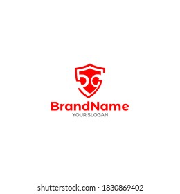 DC Shield Logo Design Vector