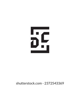 DC square concept retro logo in high quality professional design that will print well across any print media