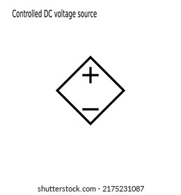 Dc Symbol Controlled Dc Voltage Source Stock Vector (Royalty Free