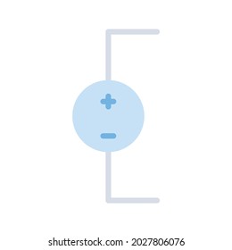 DC Voltage Source icon vector image. Can also be used for Physical Fitness. Suitable for mobile apps, web apps and print media.