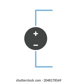 DC Voltage Source icon vector image. Can also be used for Physical Fitness. Suitable for mobile apps, web apps and print media.
