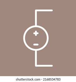 Dc Voltage Source Icon Vector Image Stock Vector (Royalty Free ...