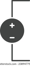 DC Voltage Source icon vector image. Suitable for mobile application web application and print media.