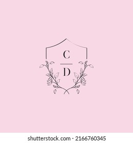 DC wedding logo letters in high quality professional design that will print well across any print media