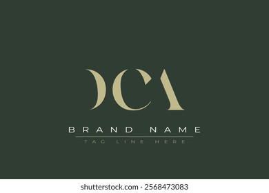 DCA abstract letter logo design. This logo is designed by three abstract letters.