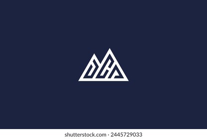 letras dca con diseño de icono de logotipo de montaña diseño de Vector Plantilla inspiración