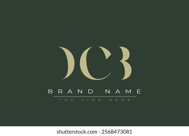 DCB abstract letter logo design. This logo is designed by three abstract letters.