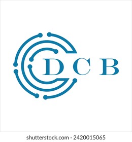 DCB letter design. DCB letter technology logo design on white background. DCB Monogram logo design for entrepreneur and business