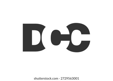 DCC logo design. Initial letter D C C bold font style for tech startups, consulting, corporate branding. Creative company name, headlines typography identity, trendy logotype. Vector illustration.