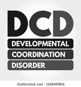 DCD - Developmental Coordination Disorder Acronym, Medical Concept Background