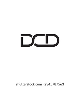 DCD logo design vector isolated on white background.