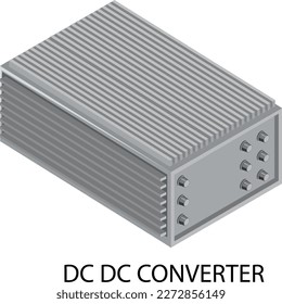 DC-DC Converter Isolated on White Background illustration