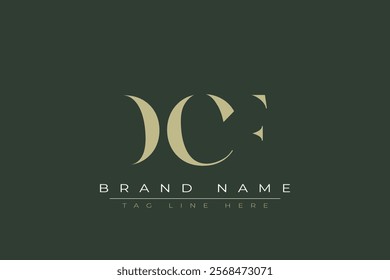 DCF abstract letter logo design. This logo is designed by three abstract letters.