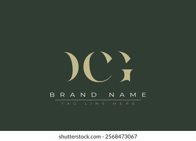 DCG abstract letter logo design. This logo is designed by three abstract letters.