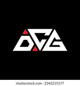 DCG Dreieck-Buchstaben Logo-Design mit Dreiecksform. DCG Dreieck Logo Design Monogramm. DCG Dreieck-Vektorlogo-Vorlage mit roter Farbe. DCG dreieckiges Logo Einfach, elegant und luxuriös.