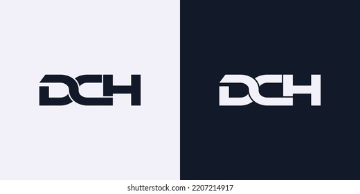 Letra DCH original diseño de logotipo moderno creativo.