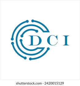 DCI letter design. DCI letter technology logo design on white background. DCI Monogram logo design for entrepreneur and business