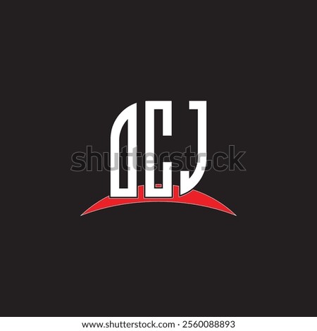 DCJ letter logo design with white background in illustrator, vector logo modern alphabet font