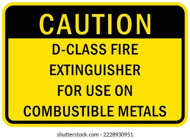 D-class fire extinguisher for use on combustible metal