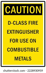 Extintor de incendios de clase D para uso en metal combustible