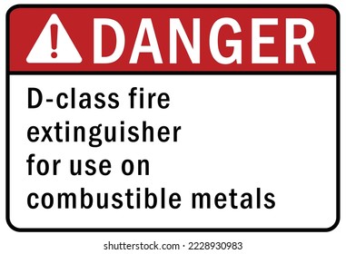 D-class fire extinguisher for use on combustible metal
