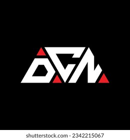 DCN triangle letter logo design with triangle shape. DCN triangle logo design monogram. DCN triangle vector logo template with red color. DCN triangular logo Simple, Elegant, and Luxurious design.