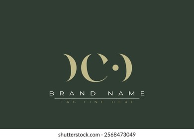 DCO abstract letter logo design. This logo is designed by three abstract letters.