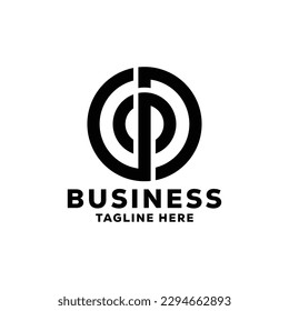 DCP letter logo design vector with logo, simple minimalist