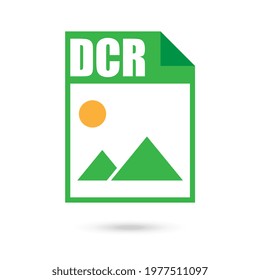 DCR Color File Icon, Flat Design Style