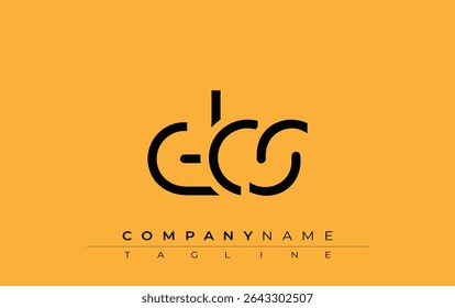 DCS abstract letter design. Modern Business Logo Design With Abstract Typography and Contemporary Style