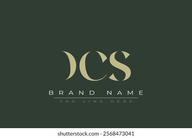 DCS abstract letter logo design. This logo is designed by three abstract letters.