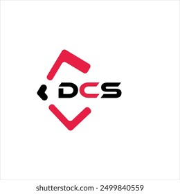 Logotipo de letra minimalista creativa de DCS. Diseño de logotipo de letra de alfabeto de iniciales de Vector únicas de DCS
