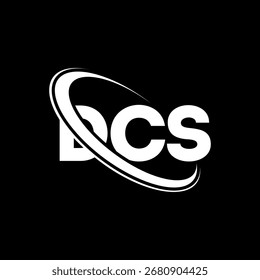 logotipo da DCS. Carta dos DCS. Design do logotipo da letra dos DCS. Logotipo inicial da DCS vinculado ao logotipo de monograma em círculo e maiúsculo. Tipografia DCS para marca de tecnologia, negócios e imóveis.